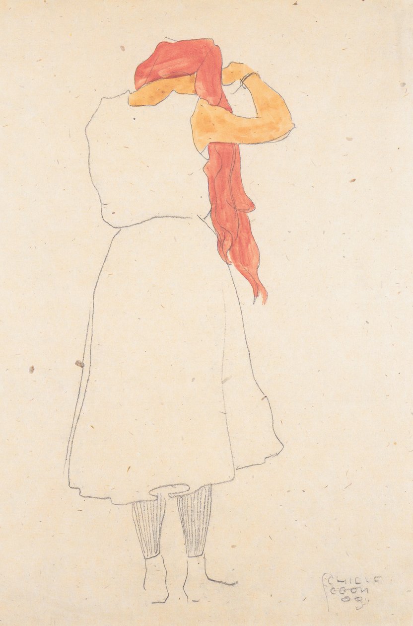 Tararken ayakta by Egon Schiele