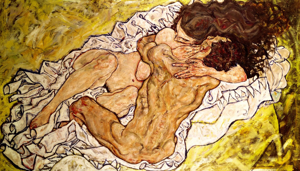 Kucaklama, 1917 by Egon Schiele