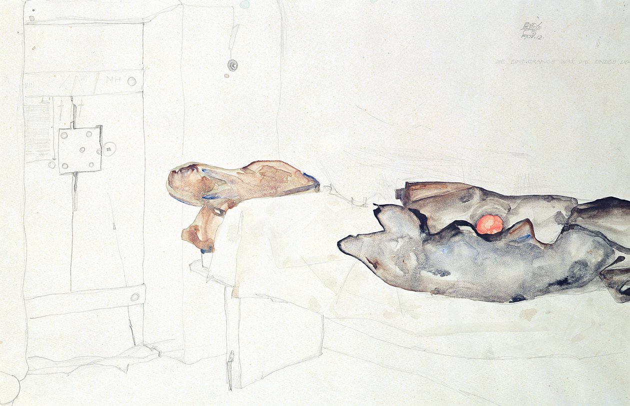 Tek Turuncu Tek Işıktı by Egon Schiele