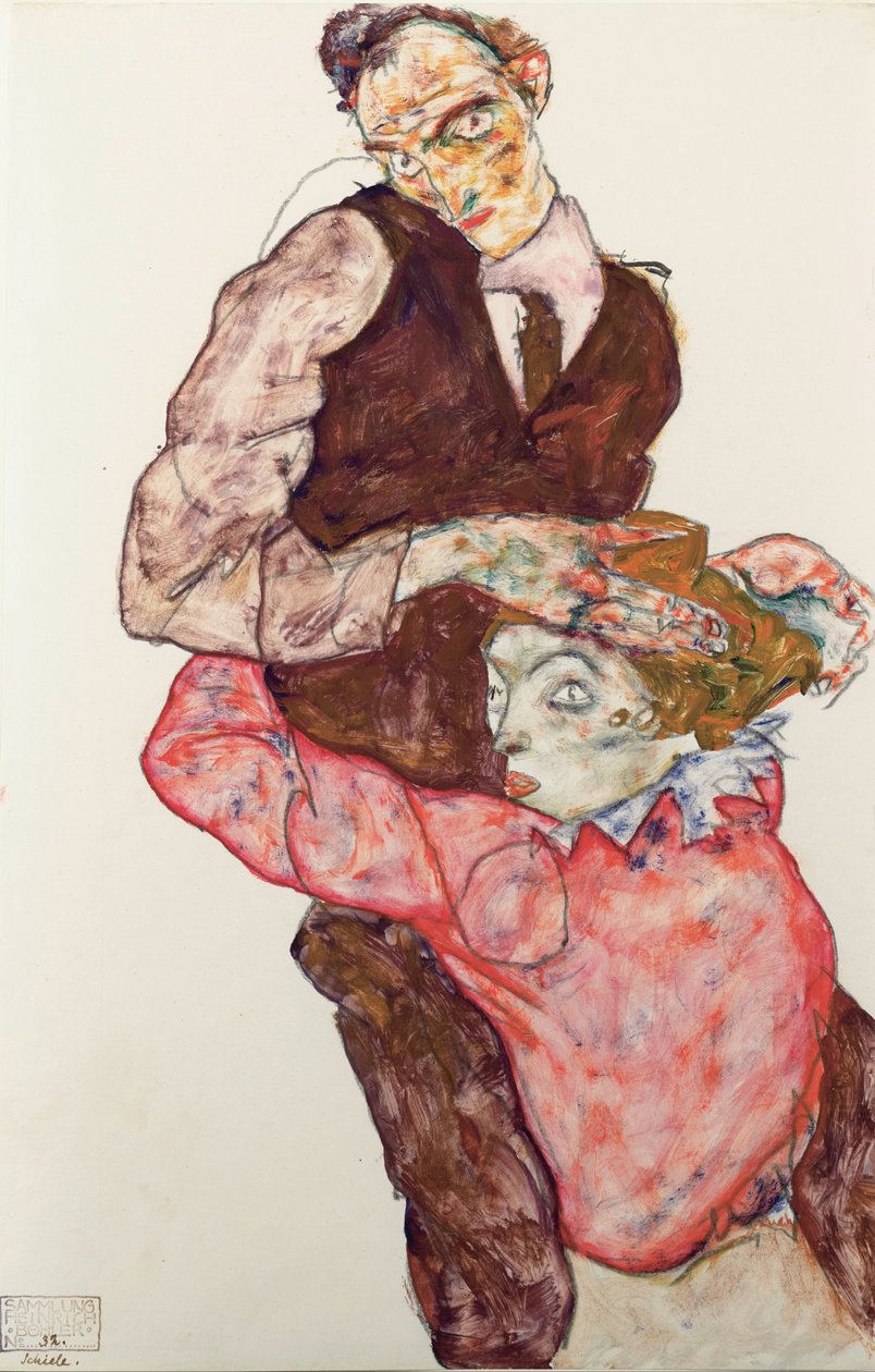 Aşıklar, 1914-1915 by Egon Schiele