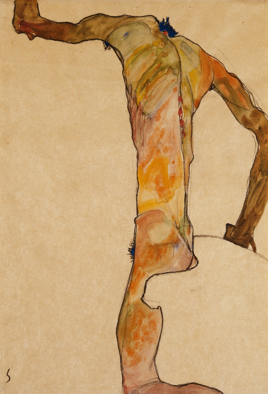 Erkek Çıplak; Mannlicher Akt, 1910 by Egon Schiele