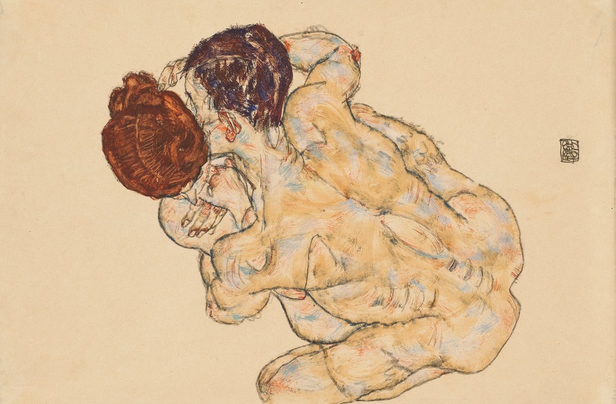 Erkek ve kadın by Egon Schiele