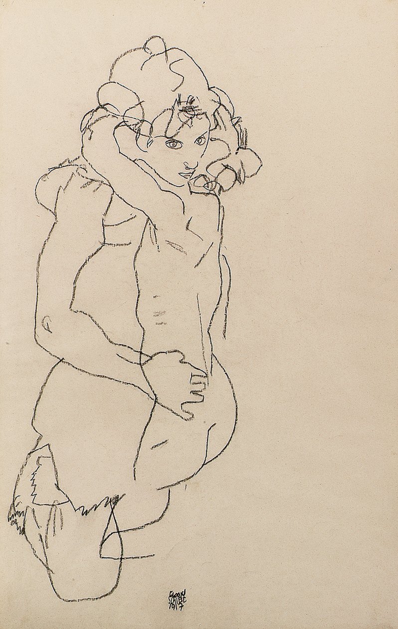 Anne ve Çocuk by Egon Schiele