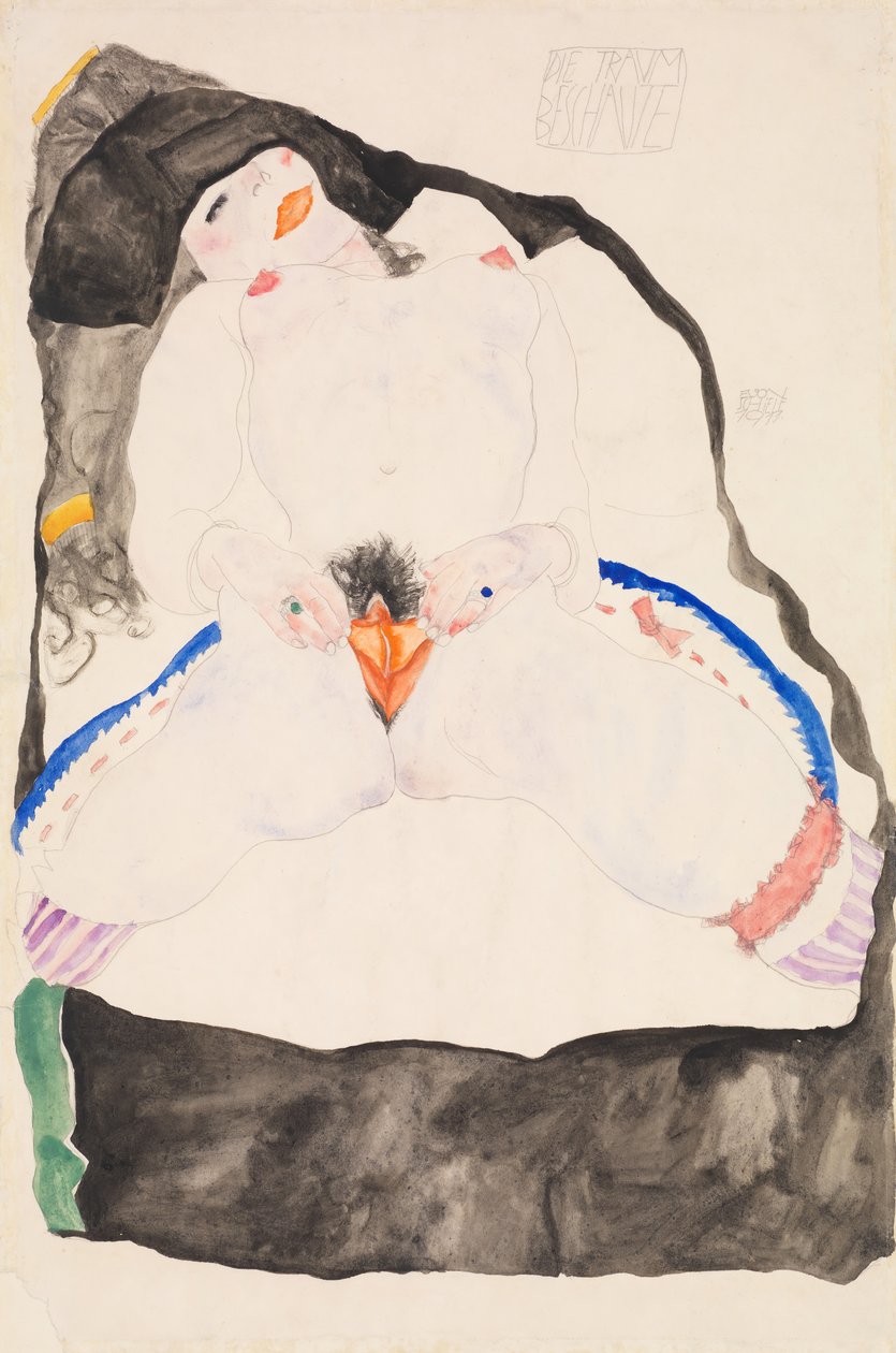 Bir Rüyada Gözlemlendi, 1911. by Egon Schiele