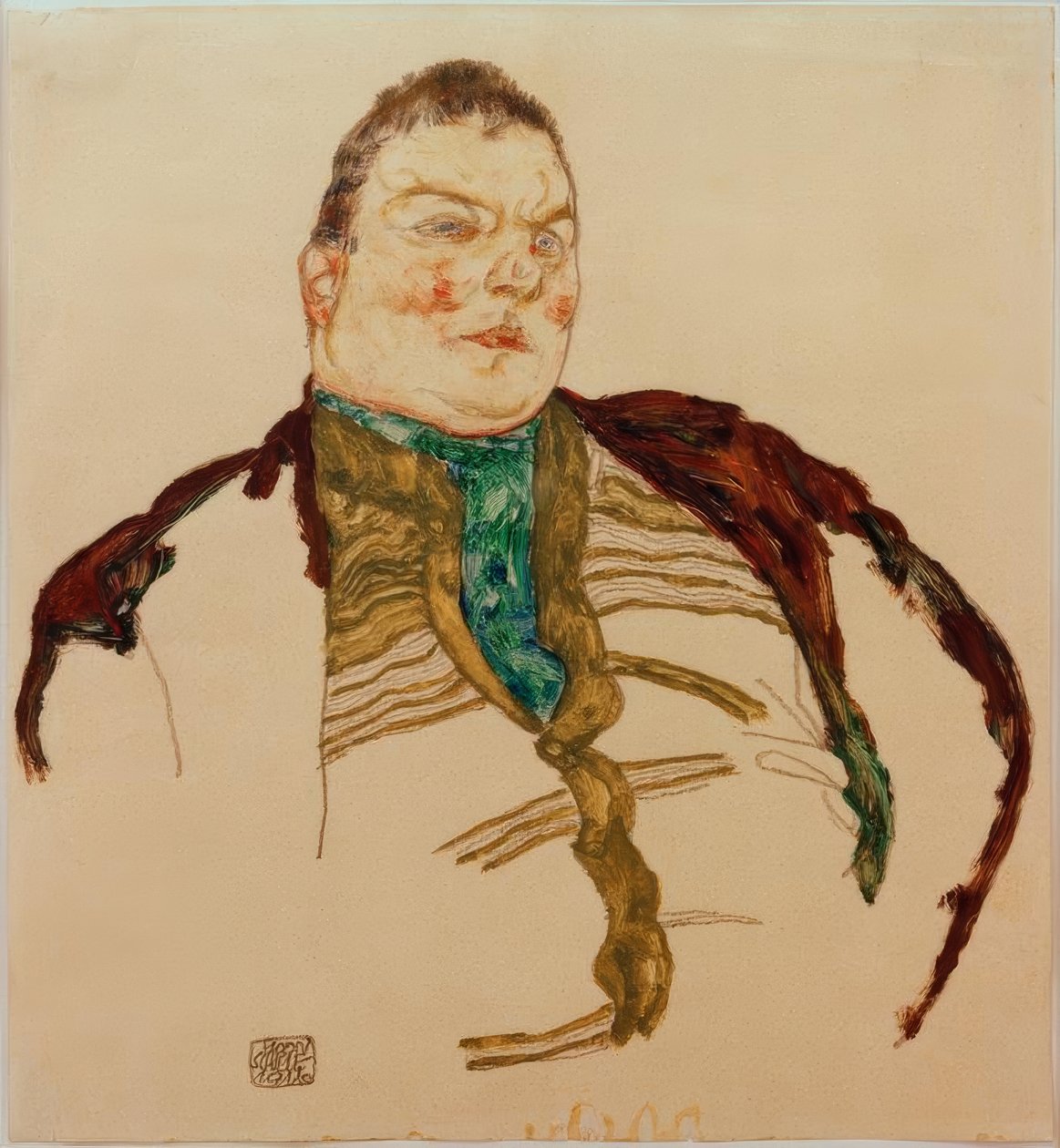 Şişman bir adamın portresi by Egon Schiele