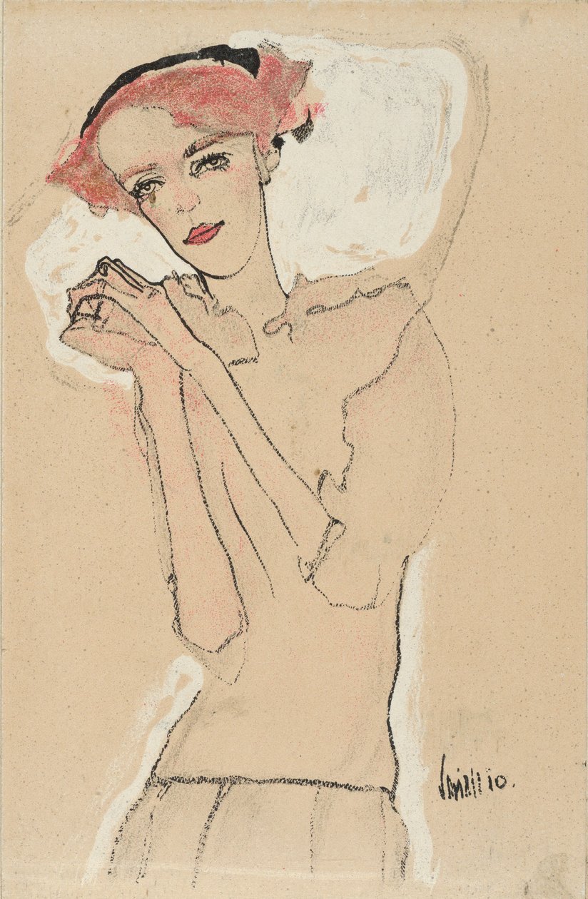 Bir Kadının Portresi, 1910. by Egon Schiele