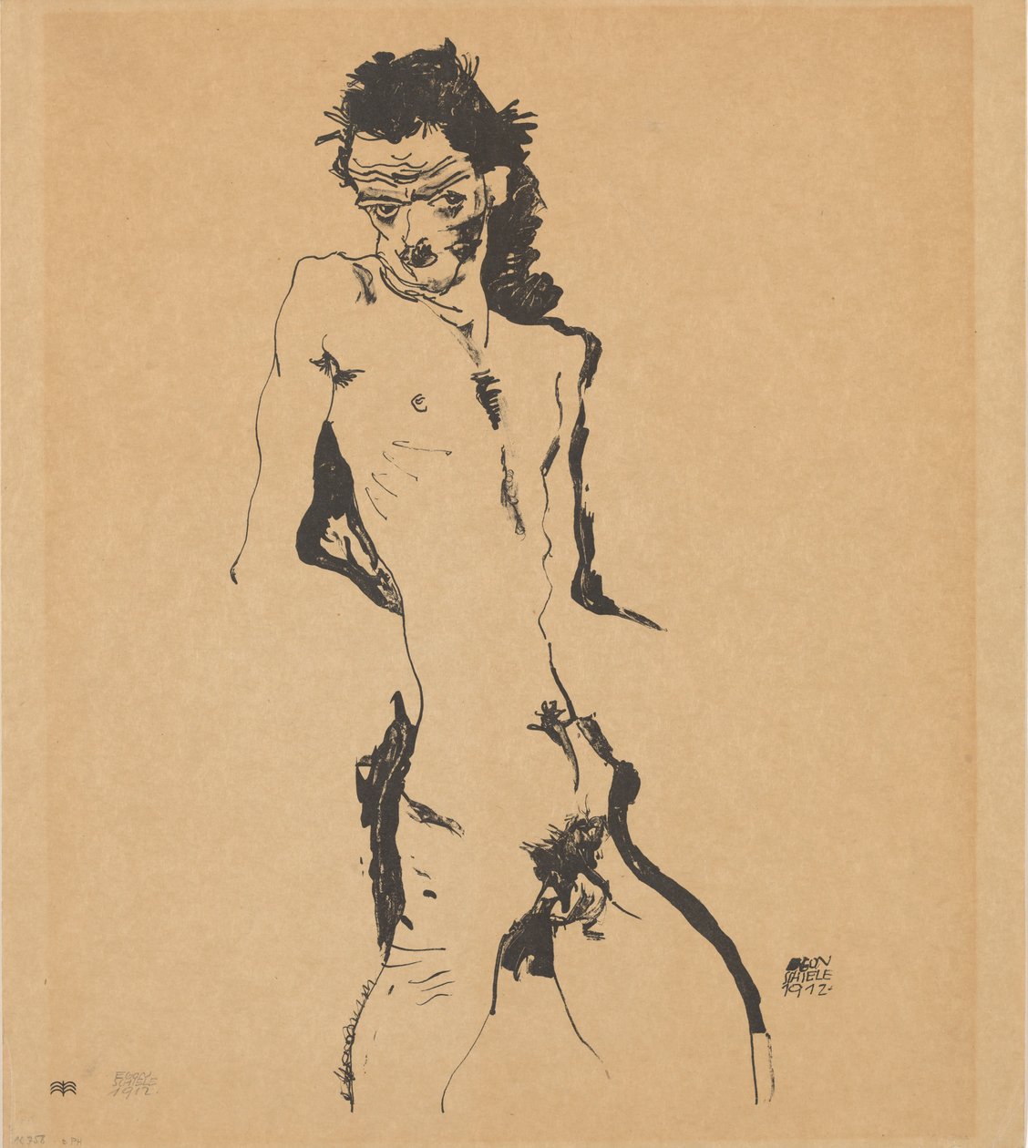 Otoportre, 1912. by Egon Schiele