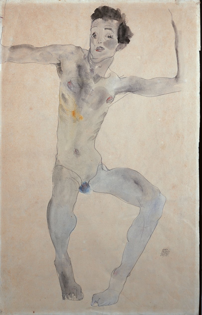 Otoportre, 1911 by Egon Schiele