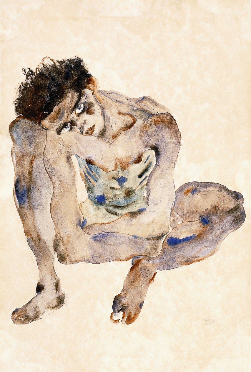çömelme by Egon Schiele