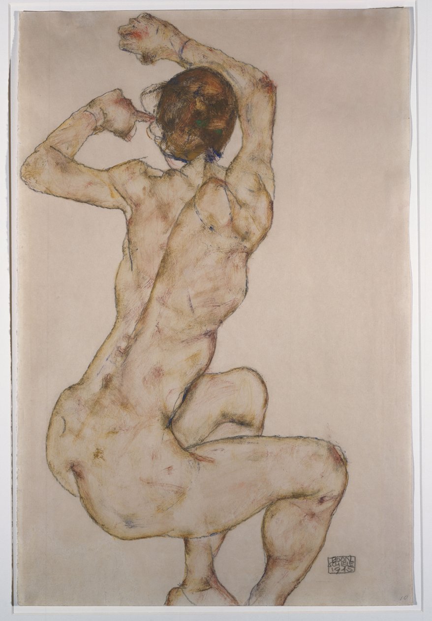 Çömelme, 1915 by Egon Schiele