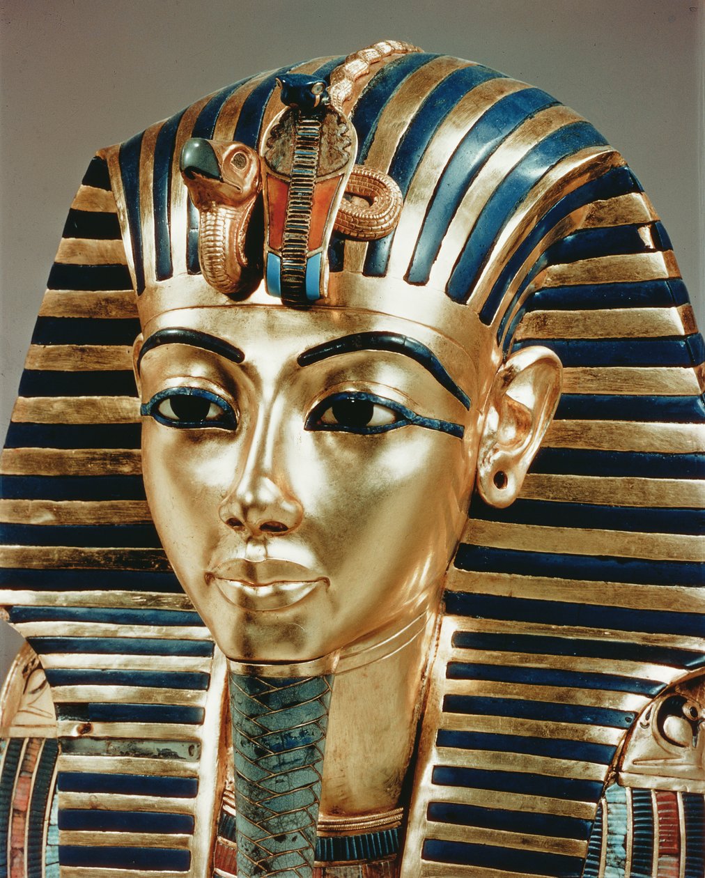 Tutankhamun Hazinesi c.1370-52 M.Ö. c.1340 M.Ö. altın altın maske by Egyptian 18th Dynasty