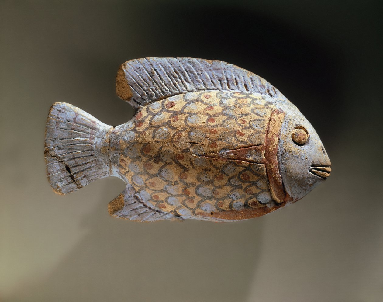 Mısır'dan boyalı çanak çömlek balığı (seramik) by Egyptian