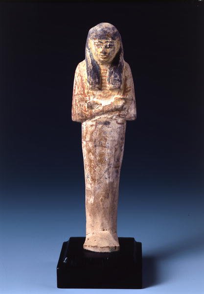 Shabti figürü (boyalı taş) by Egyptian