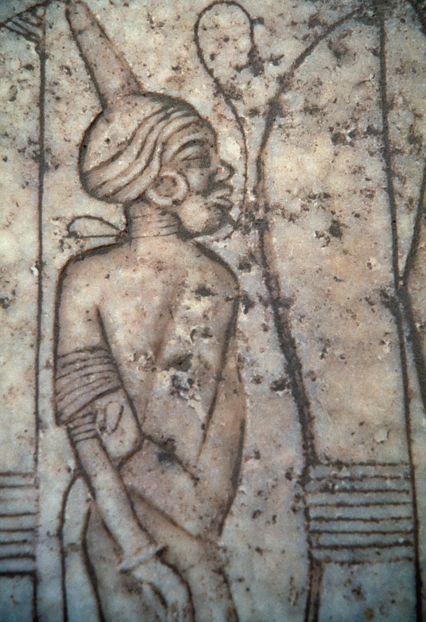 Nubian mahkum, kabartma Mısır Uygarlığı by Egyptian 12th Dynasty