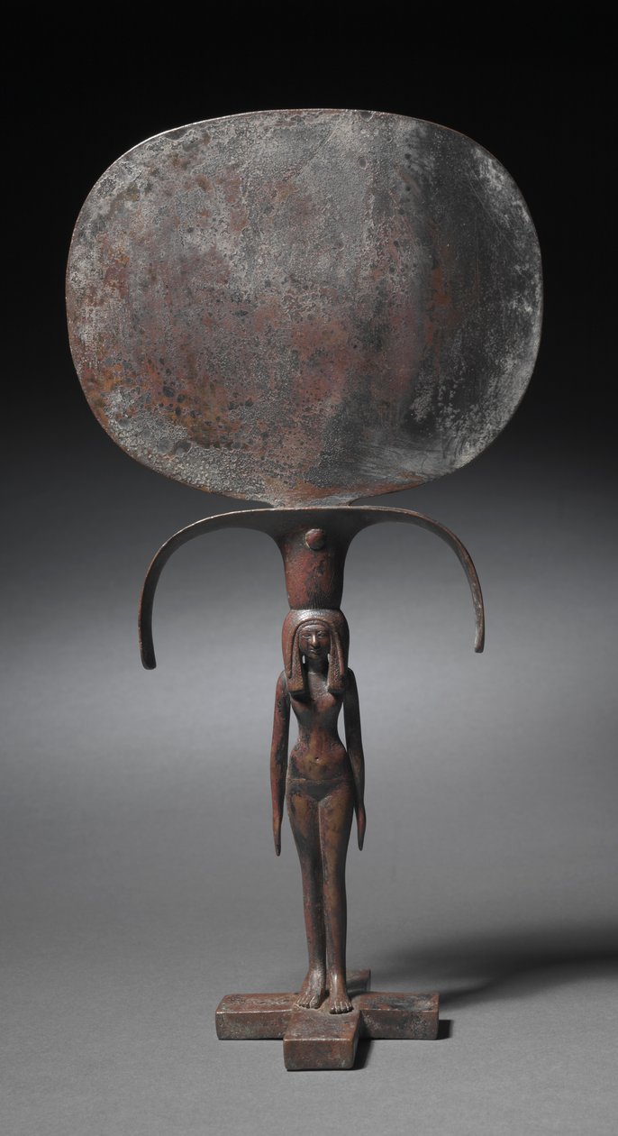 Karyatid Aynası, c.1540-1296 M.Ö. by Egyptian 18th Dynasty