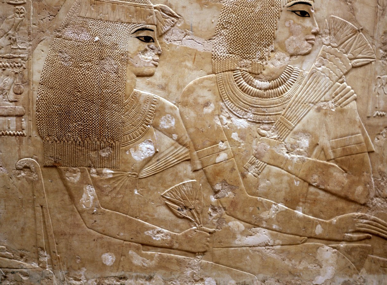Ramose ve eşi (kabartma) by Egyptian 18th Dynasty