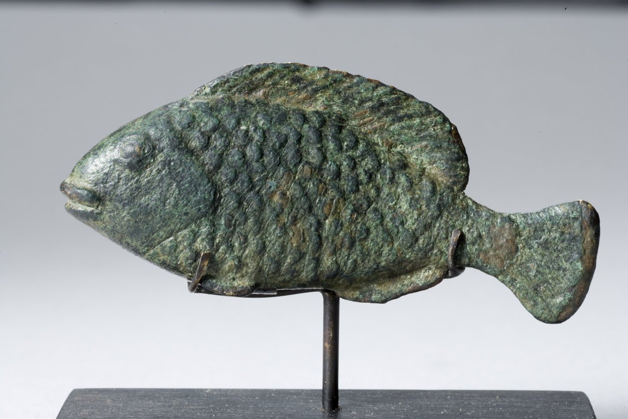 Tilapia Balığı (bronz) by Egyptian Ptolemaic Period