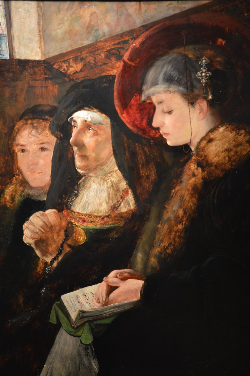 ilahi şarkı sırasında by Hjalmer Eilif Emanuel Peterssen