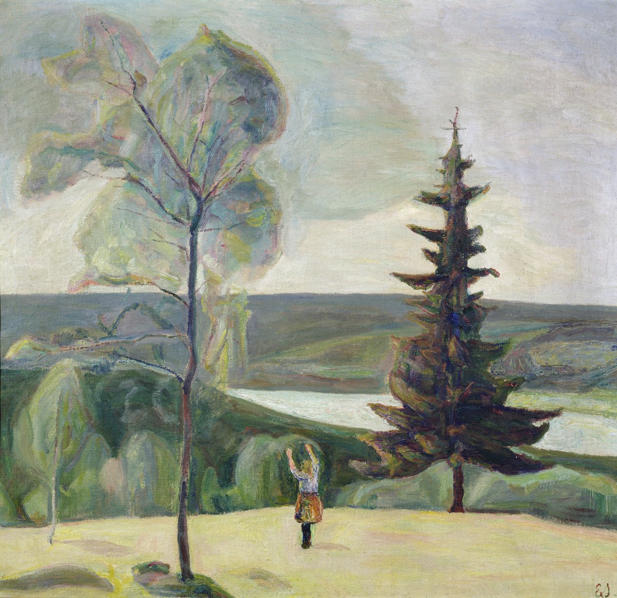 huş ağacı ve ladin by Einar Sandberg