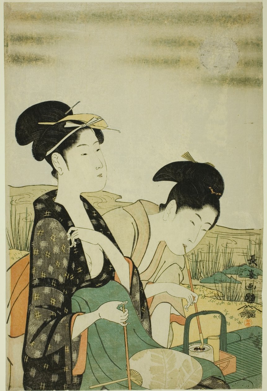 Ay manzarası by Eishōsai Chōki