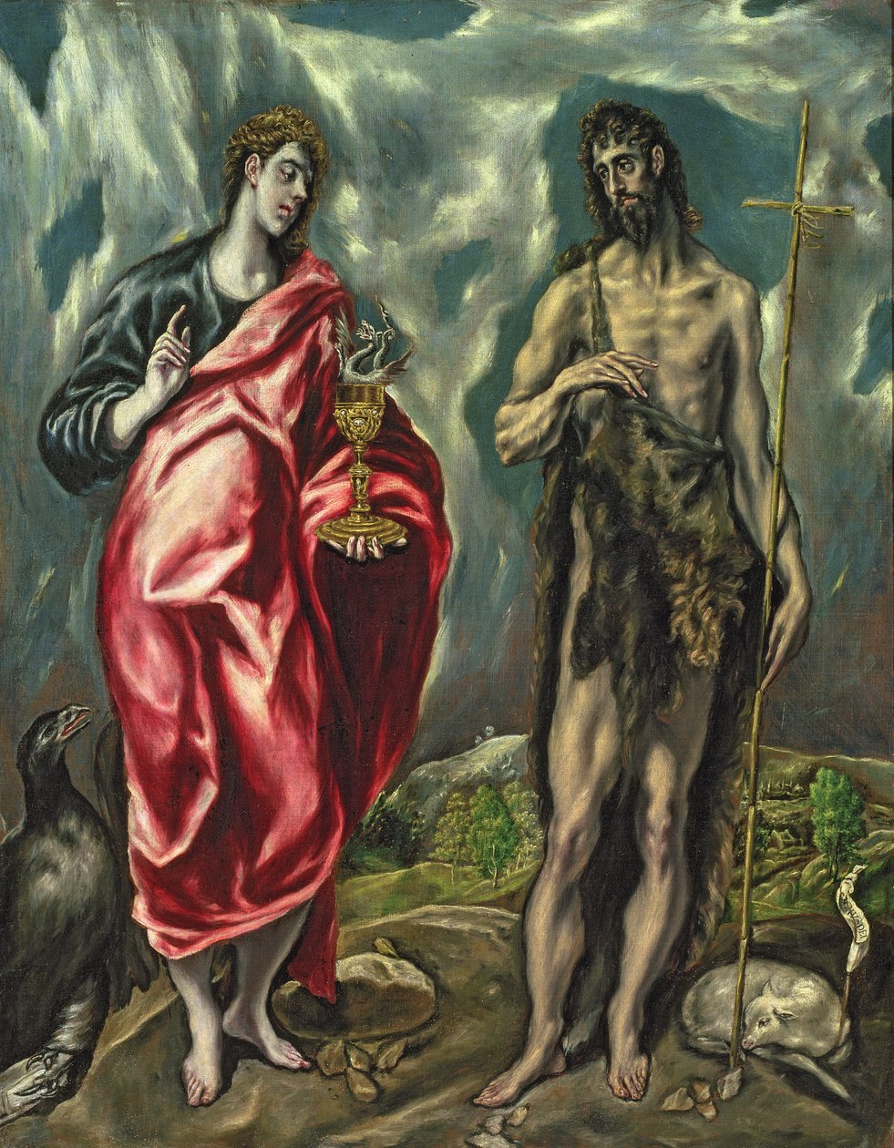 Aziz John the Evangelist ve St. John the Baptist, 1605-10 (ayrıntılı bilgi için bkz. 124312) by El Greco