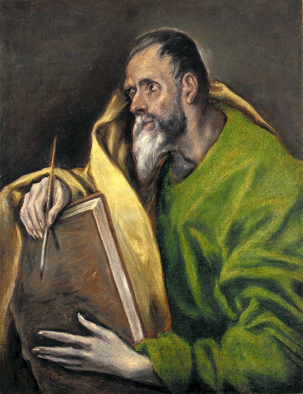 Aziz Luke (tuval üzerine yağlıboya) by El (1541 1614) Greco