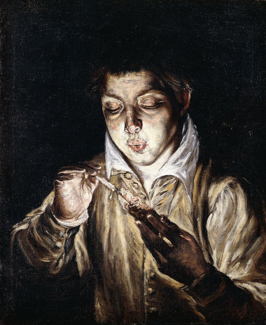 Bir mum yakan bir çocuk, by El Greco
