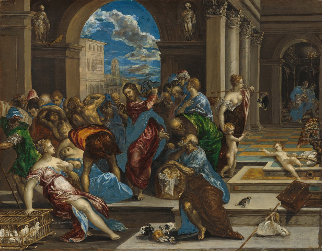 Mesih Tapınağı temizliyor by El Greco