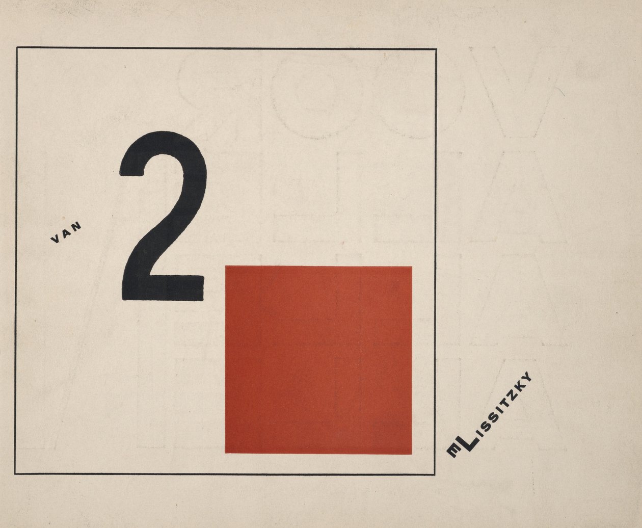 İki Kare Hakkında, 1922. by Eliezer Markowich Lissitzky