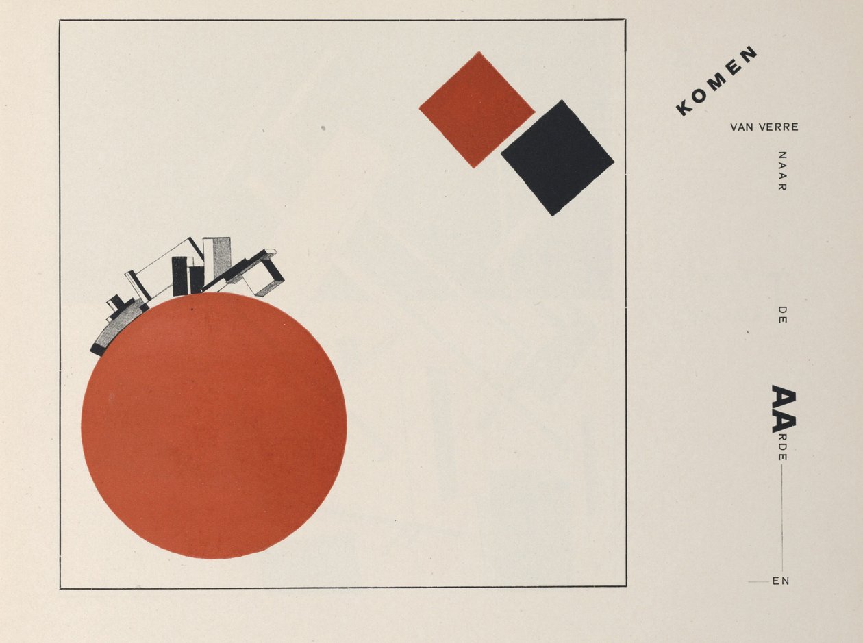 İki Kare Hakkında, 1922. by Eliezer Markowich Lissitzky