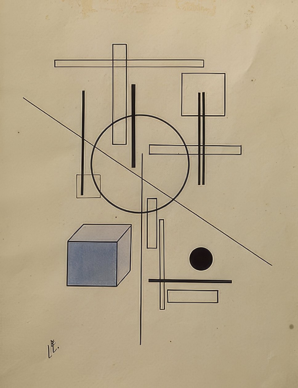 Kompozisyon. 1920 by Eliezer Markowich Lissitzky