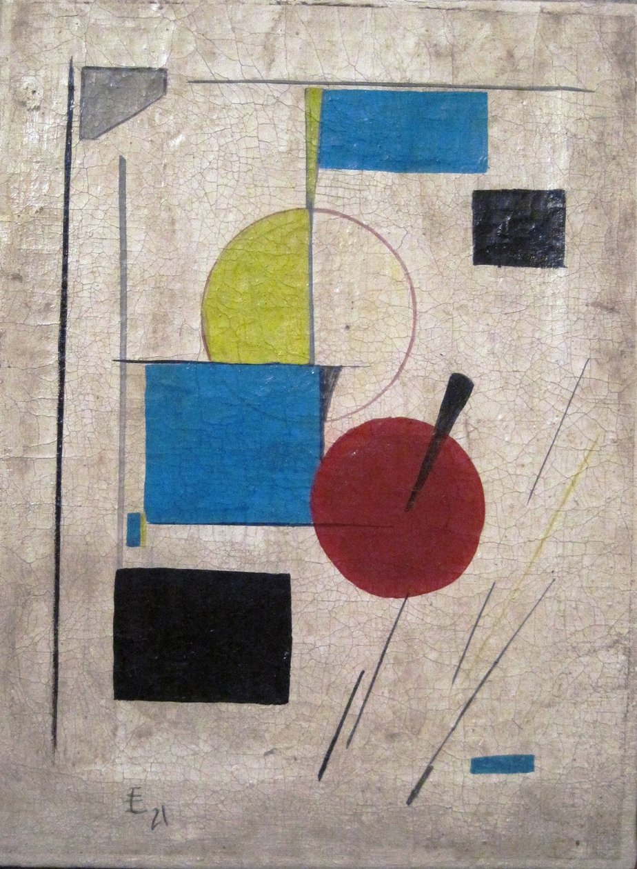 Suprematist Kompozisyon, 1921 by Eliezer Markowich Lissitzky