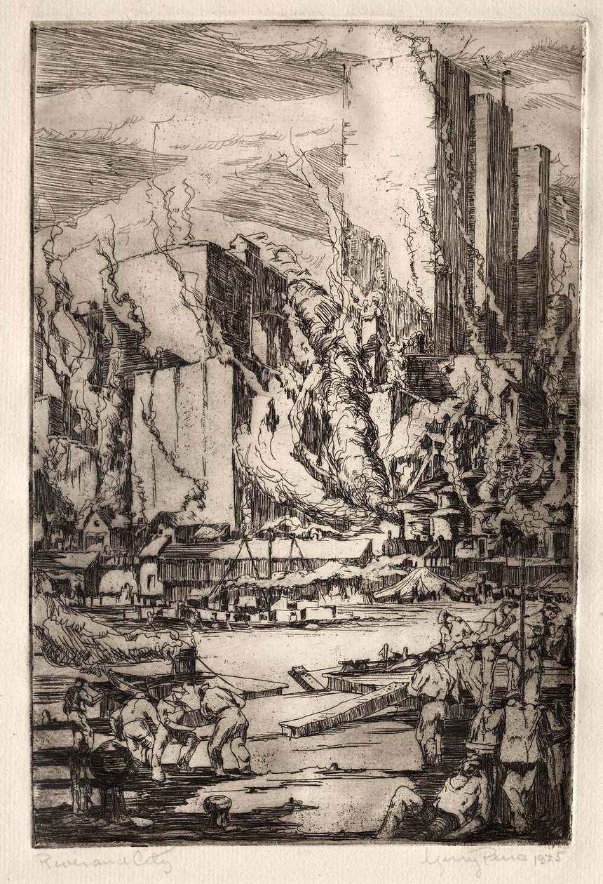 nehir ve şehir by Elbridge Gerry Peirce