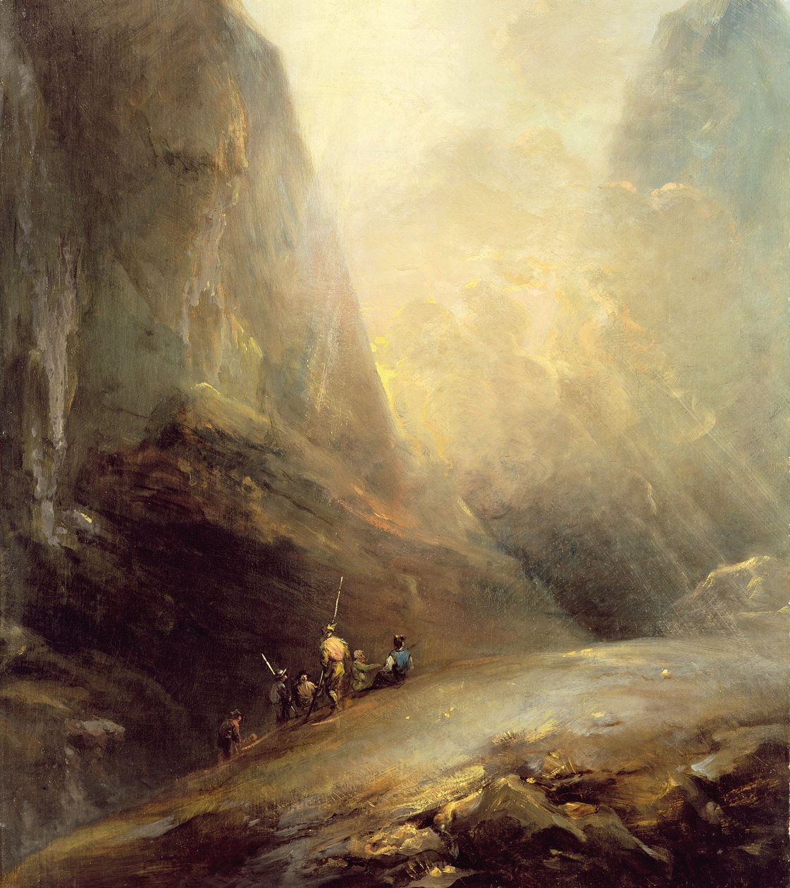 Banditti ile Dağ Manzarası, c.1780 by Elias Martin
