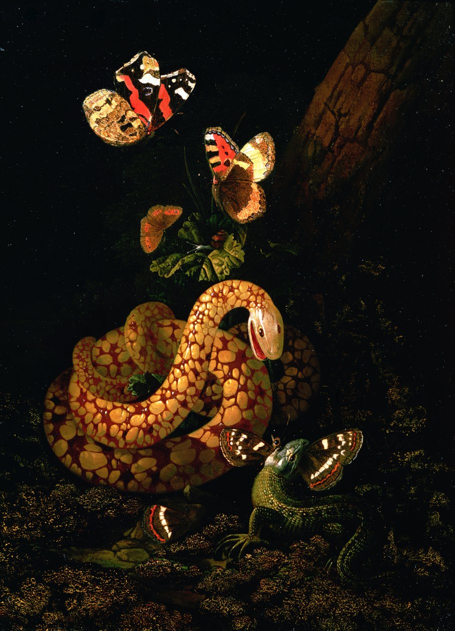 Yılanlı Natürmort by Elias van den Broeck