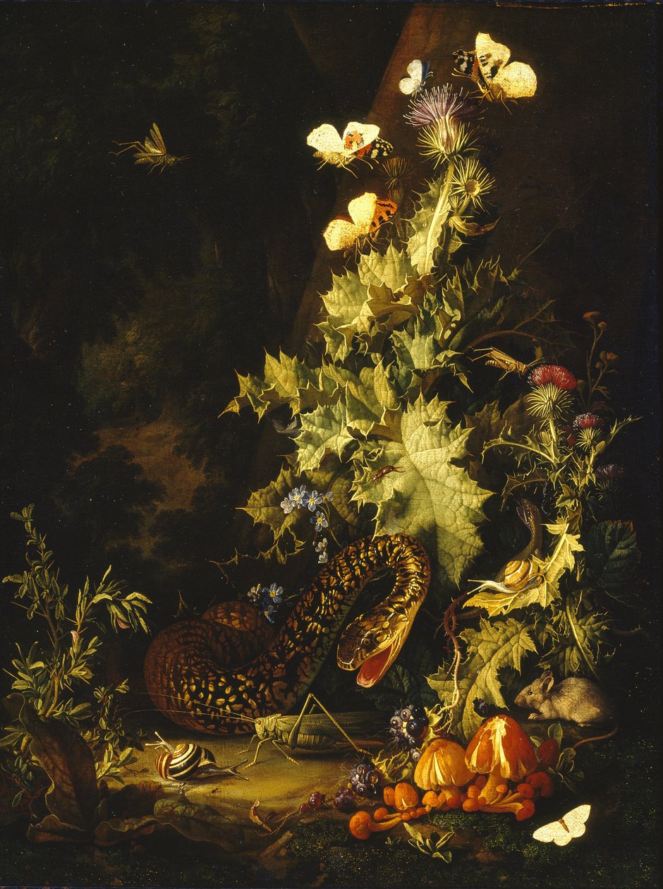 Yılanlı Natürmort by Elias van den Broeck