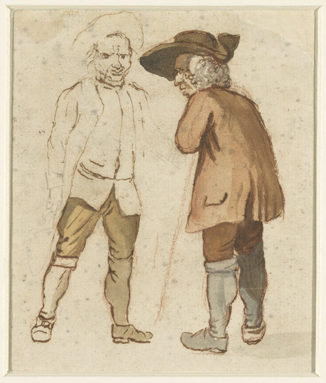 Konuşmada iki yaşlı çiftçi by Elias Martin (possibly)