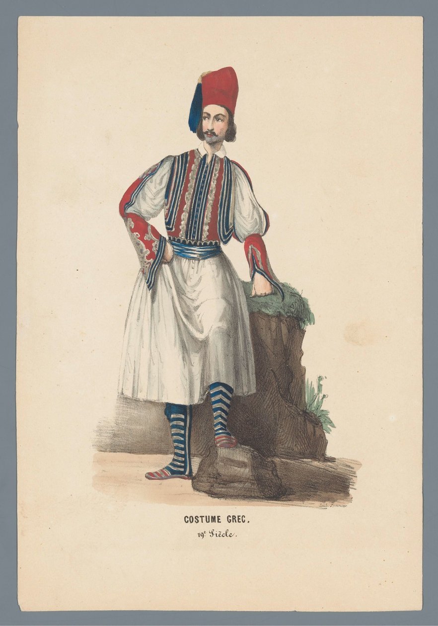 Kostüm Grek. 19e Siècle (nesne üzerindeki başlık) by Elias Spanier