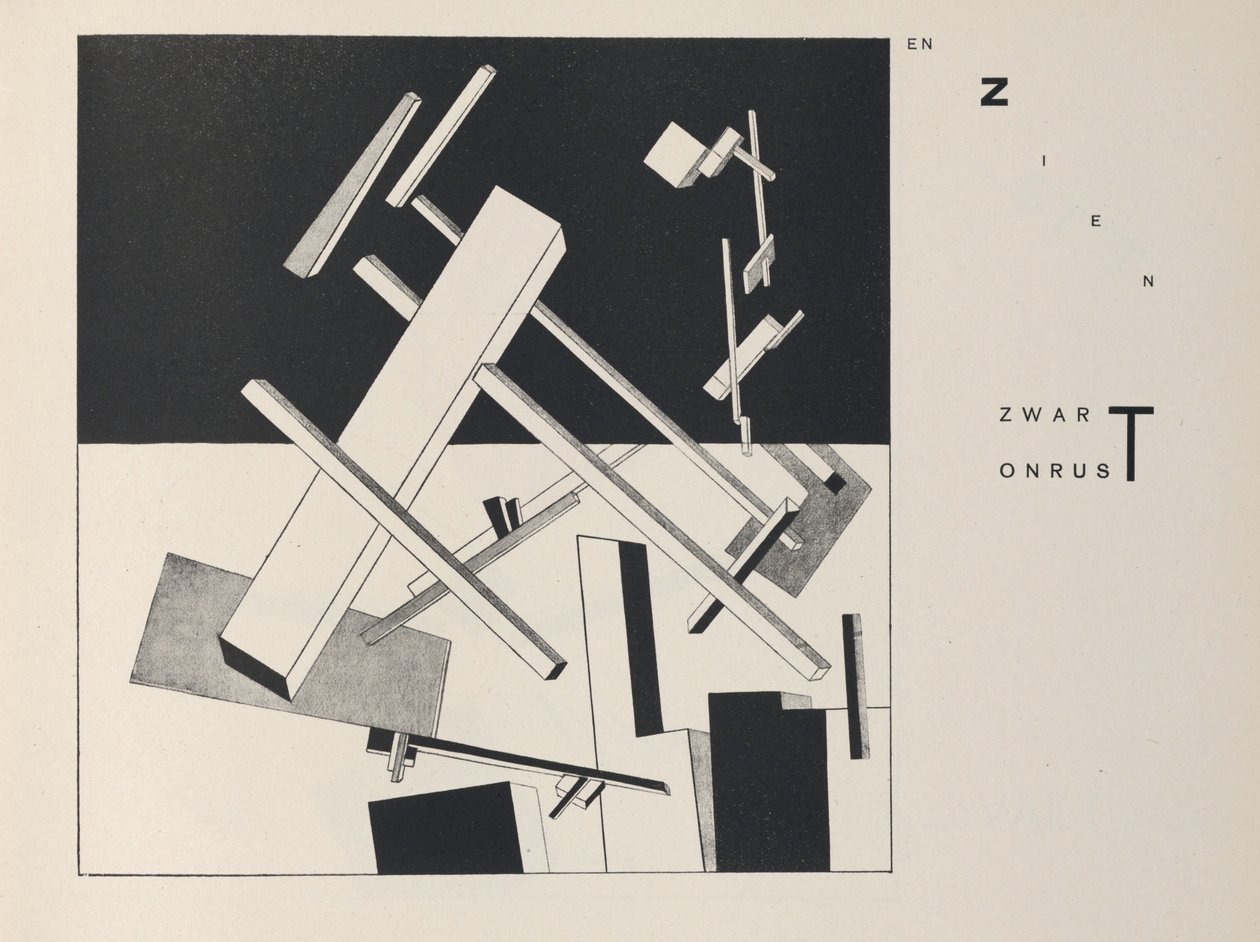 İki Kare Hakkında, 1922. by Eliezer Markowich Lissitzky