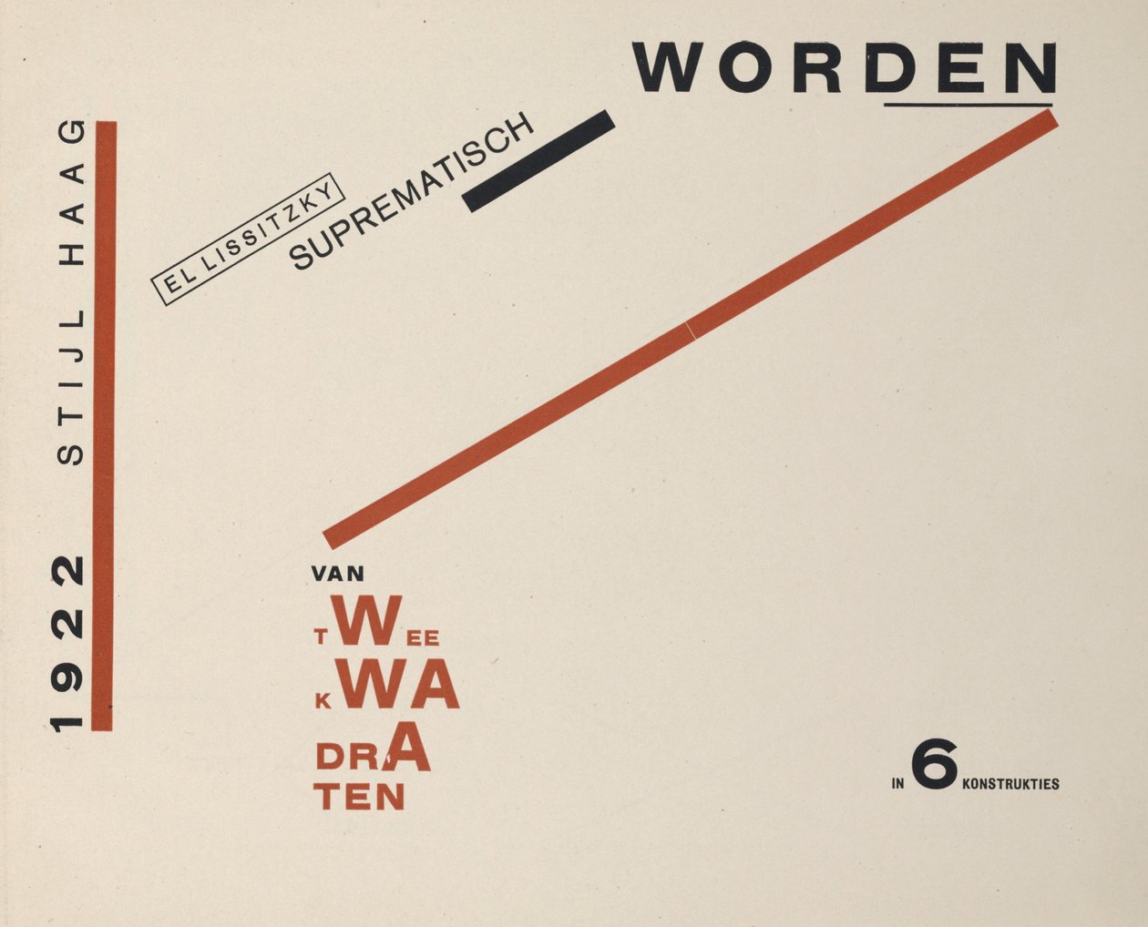 İki Kare Hakkında, 1922. by Eliezer Markowich Lissitzky