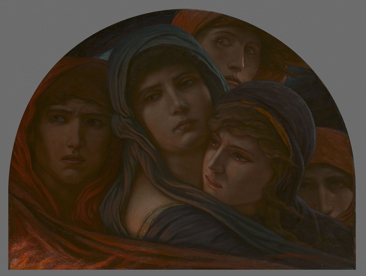 Cehenneme Bir Bakış veya Korku by Elihu Vedder
