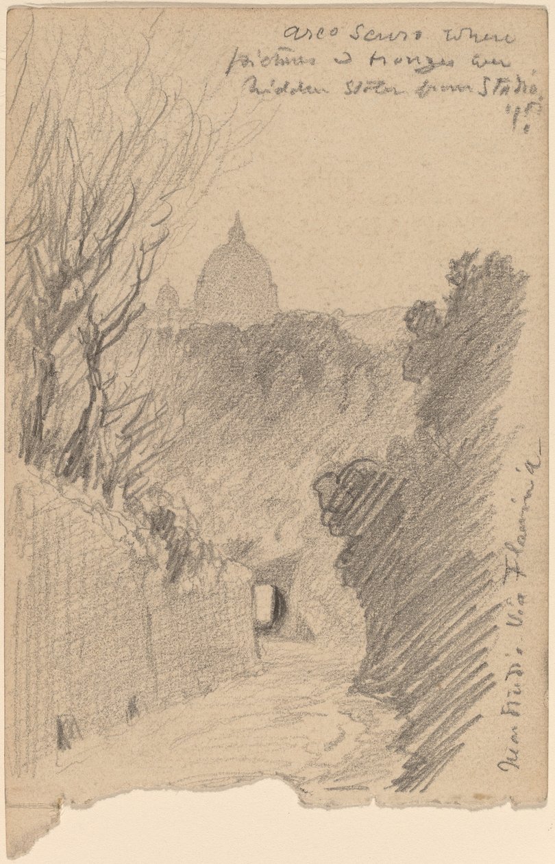 Arco Oscuro - Via Flaminia Üzerinde by Elihu Vedder