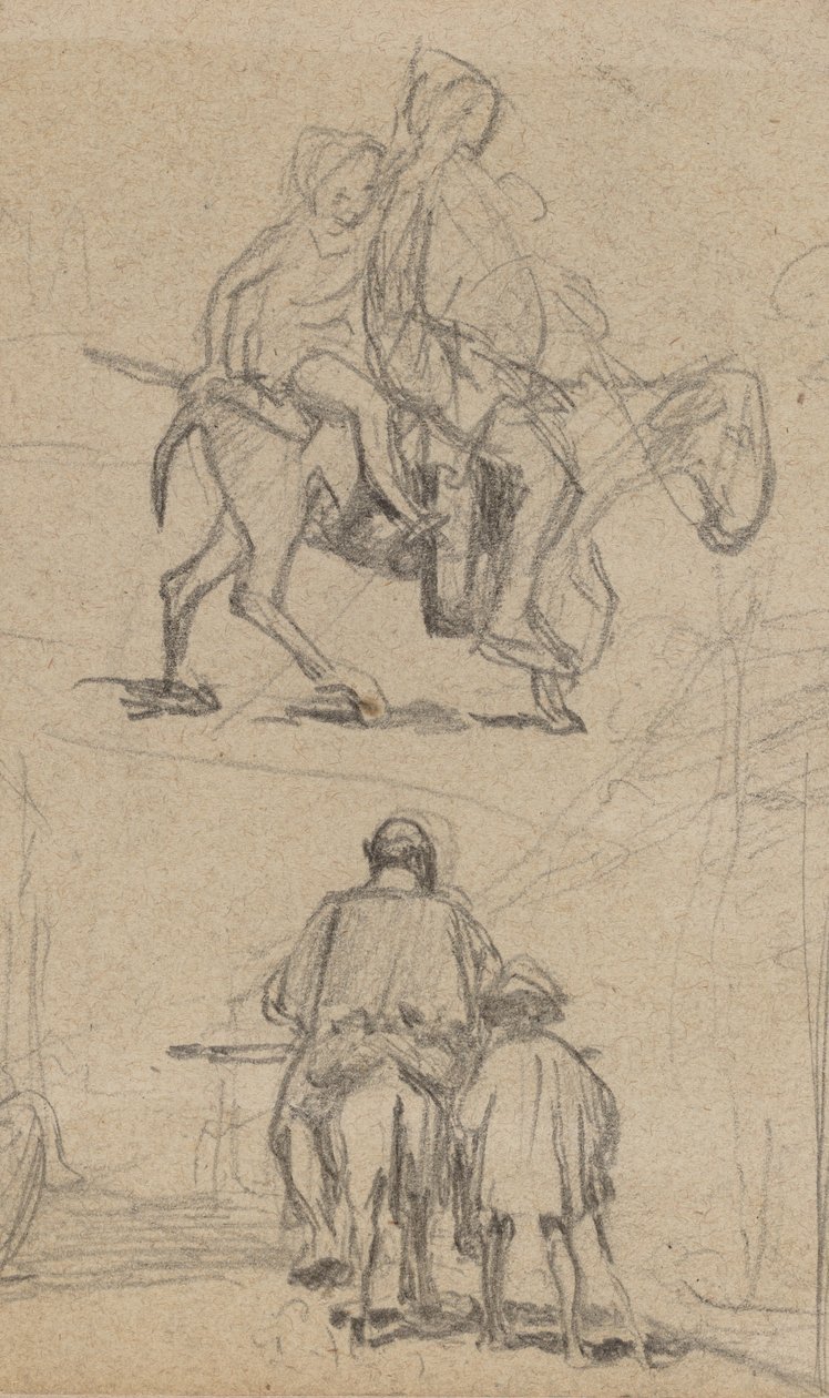Baba, Oğul ve Eşek, c. 1859. by Elihu Vedder
