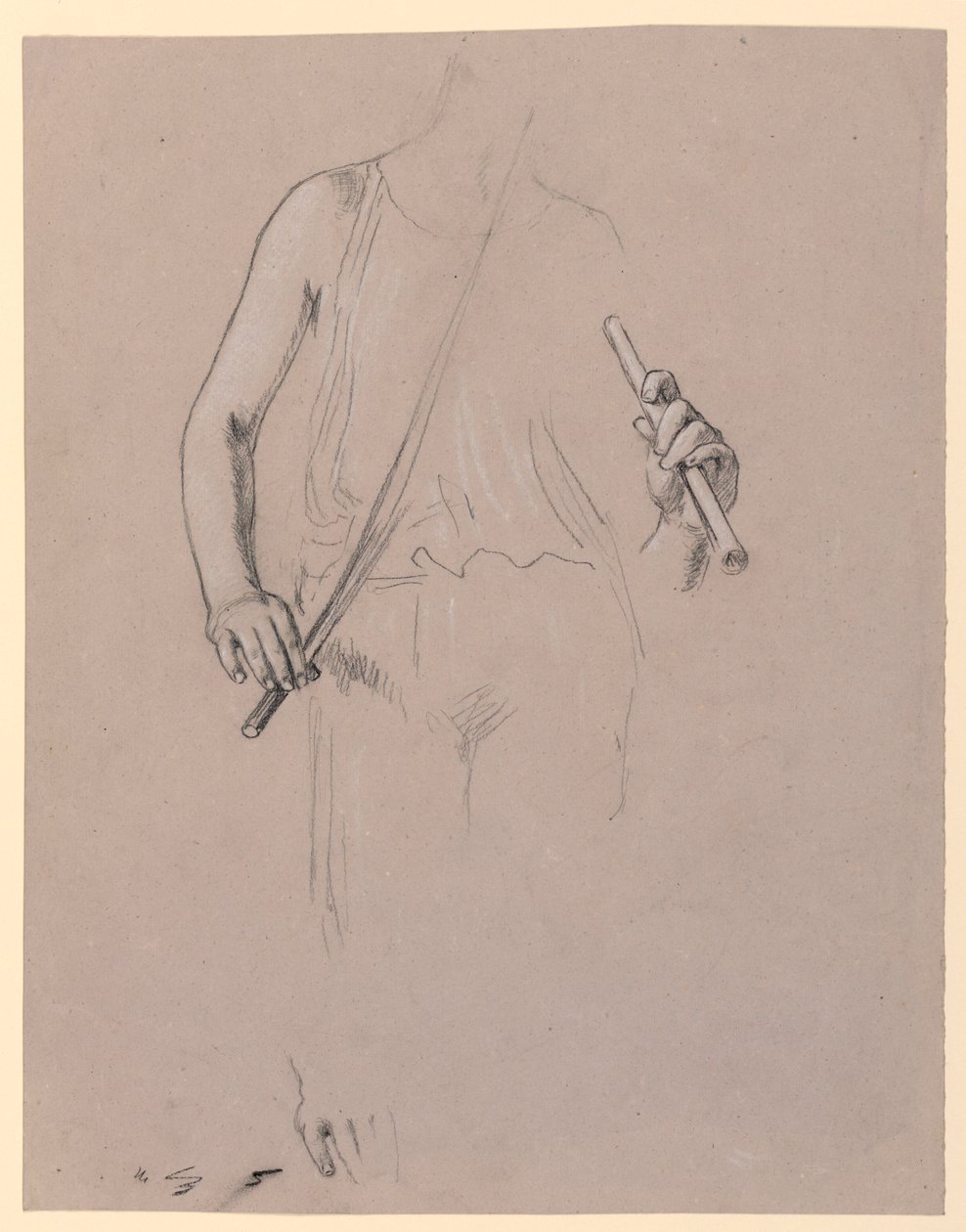 Figür Çalışması: Kostümlü Adam by Elihu Vedder