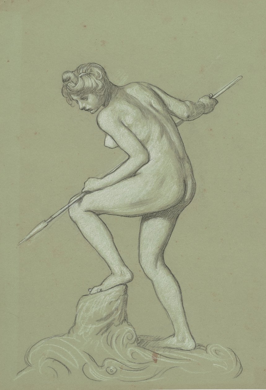 Mızraklı Kız Yunus, c. 1900. by Elihu Vedder