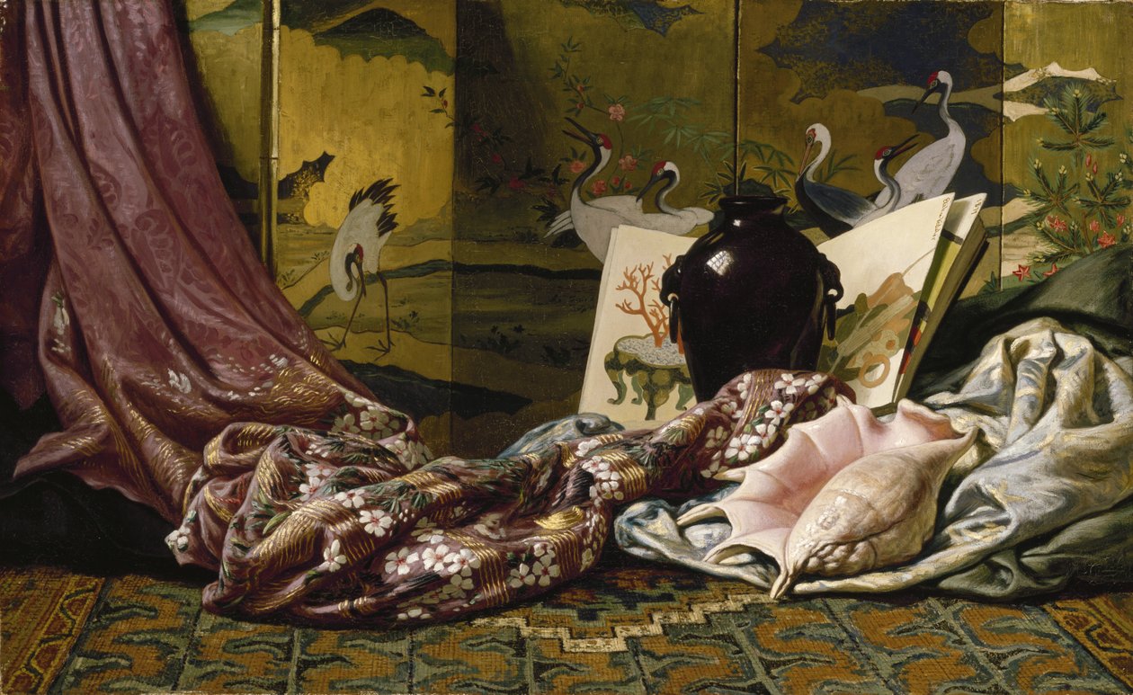 Japon Natürmort, 1879 by Elihu Vedder