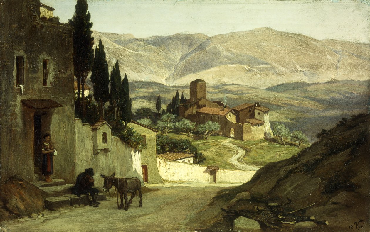 Perugia yakınlarında, 1870 by Elihu Vedder