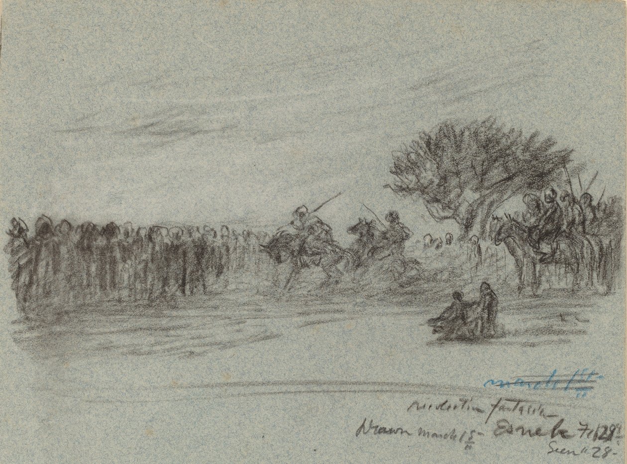 Nil Yolculuğu, Esneh, Mısır, 1890. by Elihu Vedder