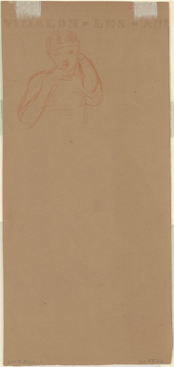 "Yıkanan Yunan Kızları" Çalışması [verso] by Elihu Vedder