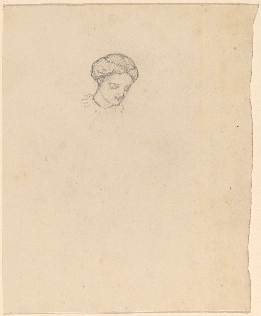 Kız Kafasının İncelenmesi, c. 1858. by Elihu Vedder